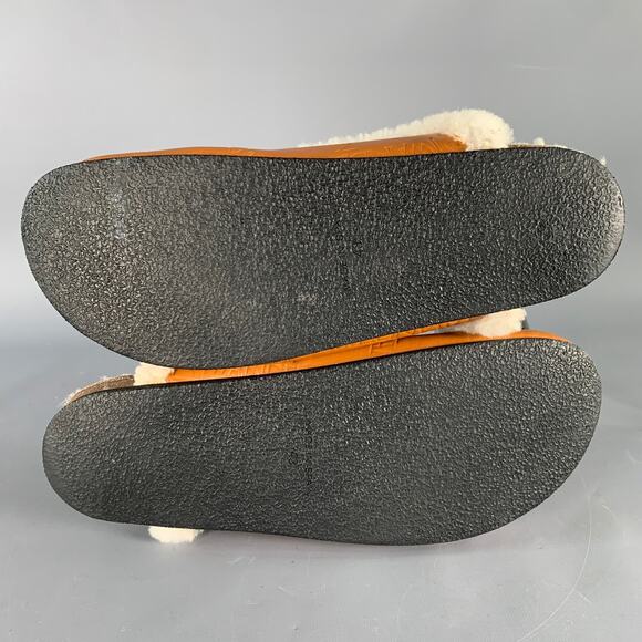 JW ANDERSON Size 10 Camel Cream Monogram Slip On Loafers - Picture 5 of 7